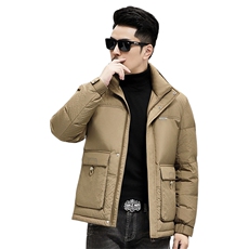 B807钱塘2020-3时尚休闲厚款百搭新款冬季中年男士羽绒服P228，男装羽绒服，钱塘207-3