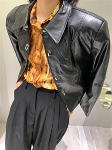 秋季设计师新品 赤色云霞晕染衬衫,女装衬衫,AUDREY WANG