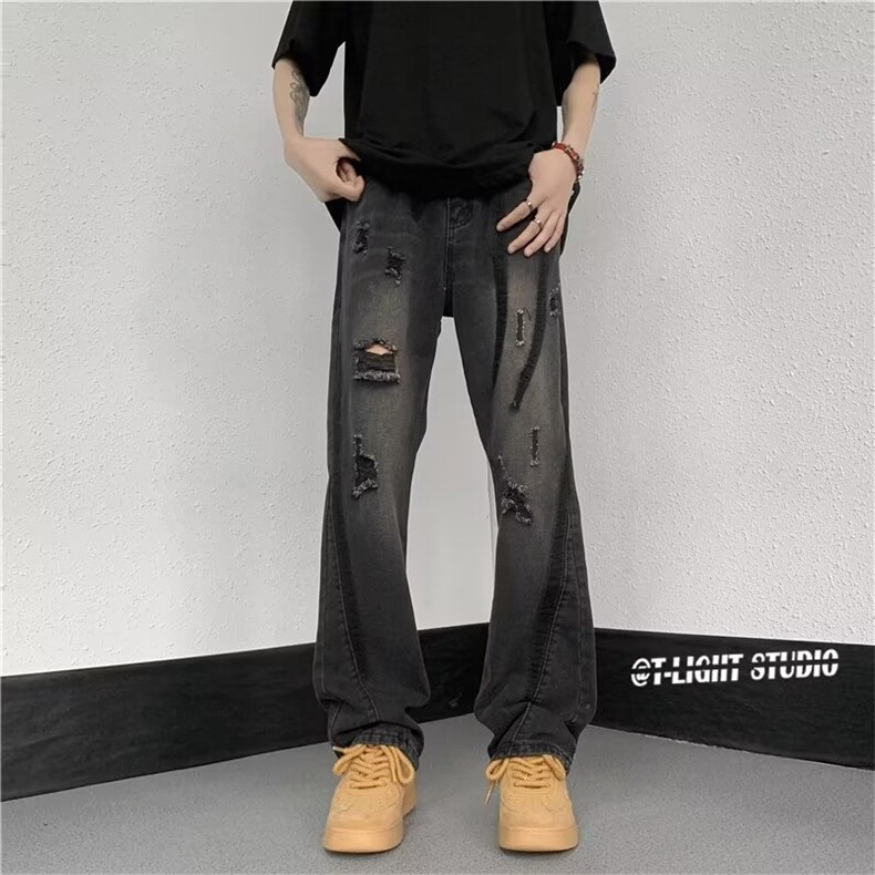 美式牛仔裤男春秋新款休闲直筒裤TG03P45,男装牛仔裤,星座1116-2