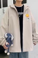 JK01-P45港风连帽夹克春季男潮流大码开衫男休闲外套男，男装夹克，电商B367