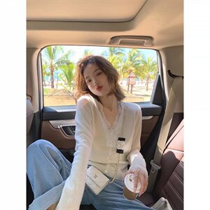 春季新款，V领薄款羊毛衫，其它，CHERRY·印