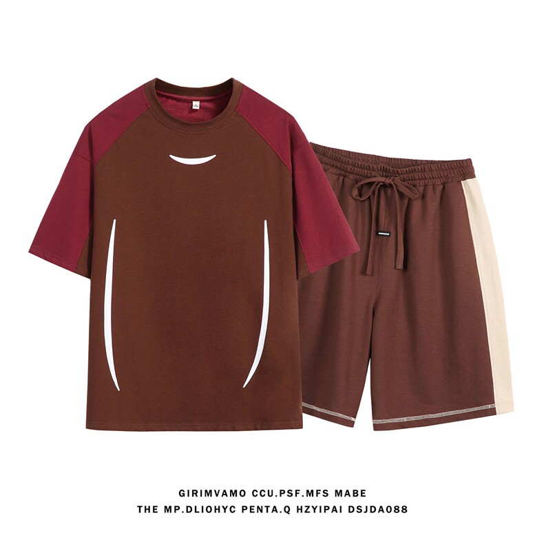 白底超电商A188-DT7201DK1301-TP73上衣100棉夏季休闲套装控120，男装休闲套装，电商A188