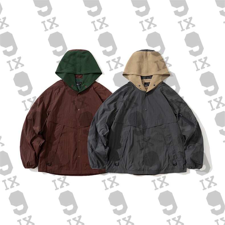 9IX/蓝朋友山系复古拼色加绒风衣登山户外防水机能连帽夹克GA-585，男装夹克，电商基地S007