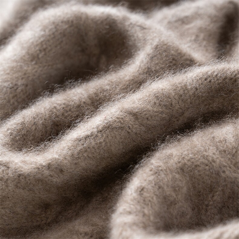 2025年秋季新款百搭五针三股加厚花型半高领羊毛衫,女装羊毛衫,拓驰羊绒