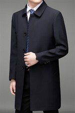 MJ8608男士2022年春季新款长袖外套休闲连帽青年中长款风衣P188，男装风衣，电商B360