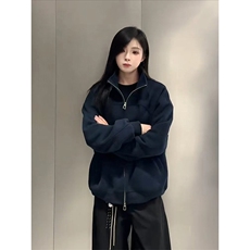 抖音得物高品质秋冬美式高街重磅结构纹理立领卫衣夹克外套XS105，男装夹克，电商A486-1
