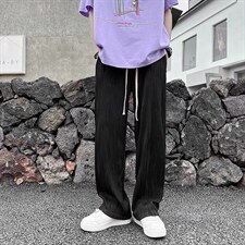 裤子男韩版潮流夏季阔腿裤高街休闲长裤宽松直筒运动裤MK232-p35，男装休闲裤，星座1008