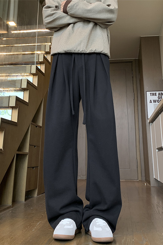 新款打褶弯刀卫裤XZ604-K133-特P35控68,男装休闲裤,星座604