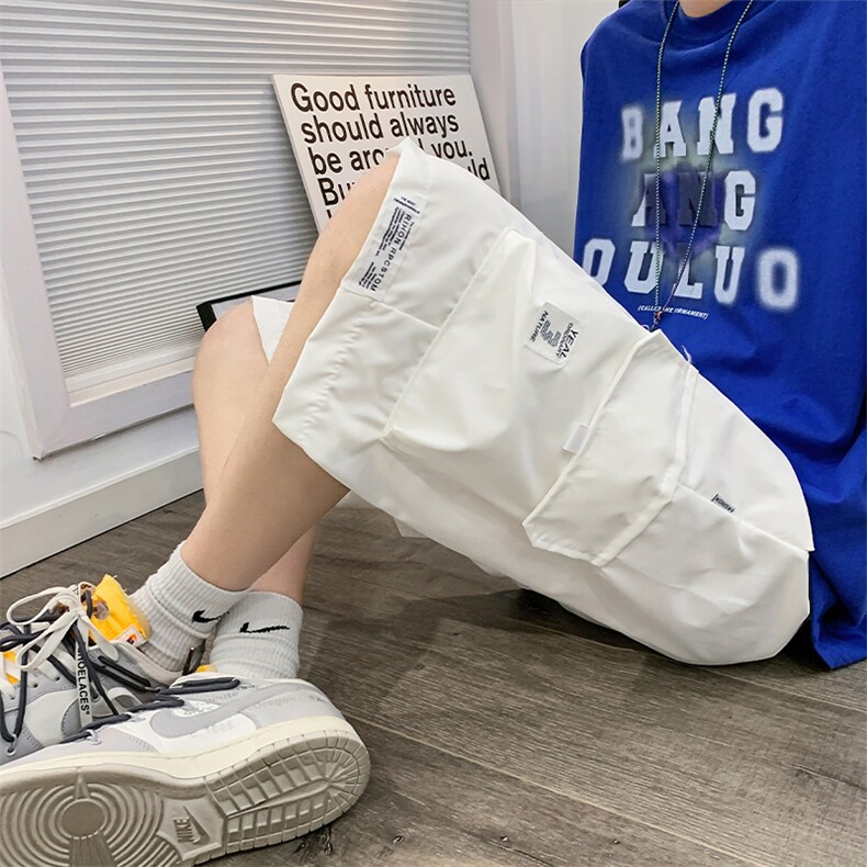 DK905-P35 2025新款工装裤短裤男士五分裤透气宽松时尚潮休闲裤图片