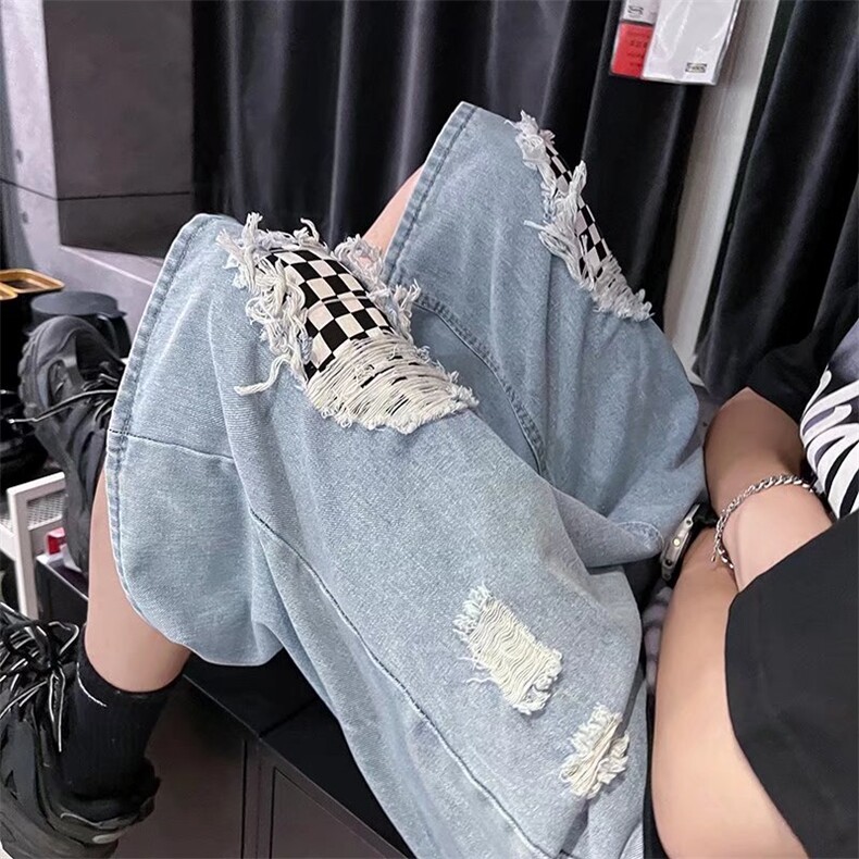青春流行潮水洗直脚潮流牛仔裤气质夏季男拉链简约短裤DN202P36,男装牛仔裤,星座1116-2