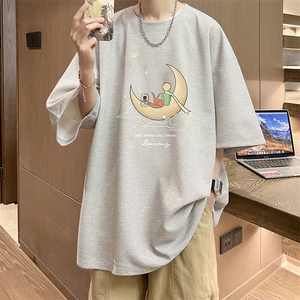 华夫格t恤男短袖男大码五分袖 HT73416-P22图片