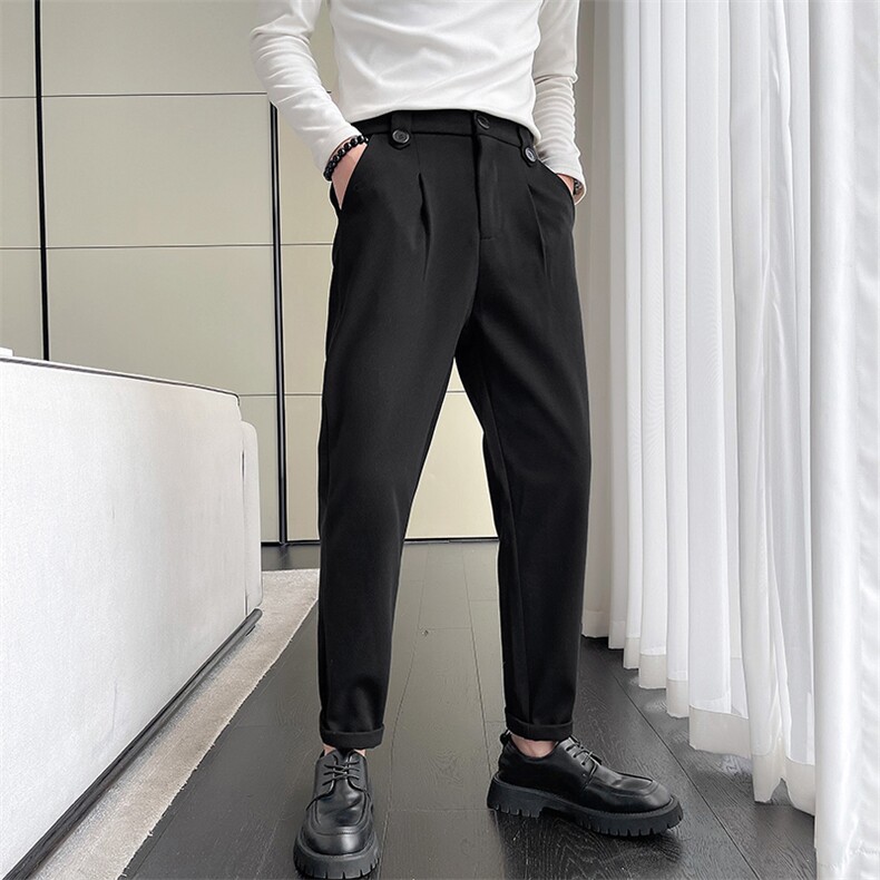 轻熟风~秋冬加厚毛呢休闲裤X01/P65,男装休闲裤,电商B331
