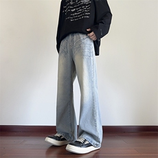 2025秋季新款美式高街水洗做旧vibe微喇牛仔裤B315-K138-p55控78，男装牛仔裤，电商B315