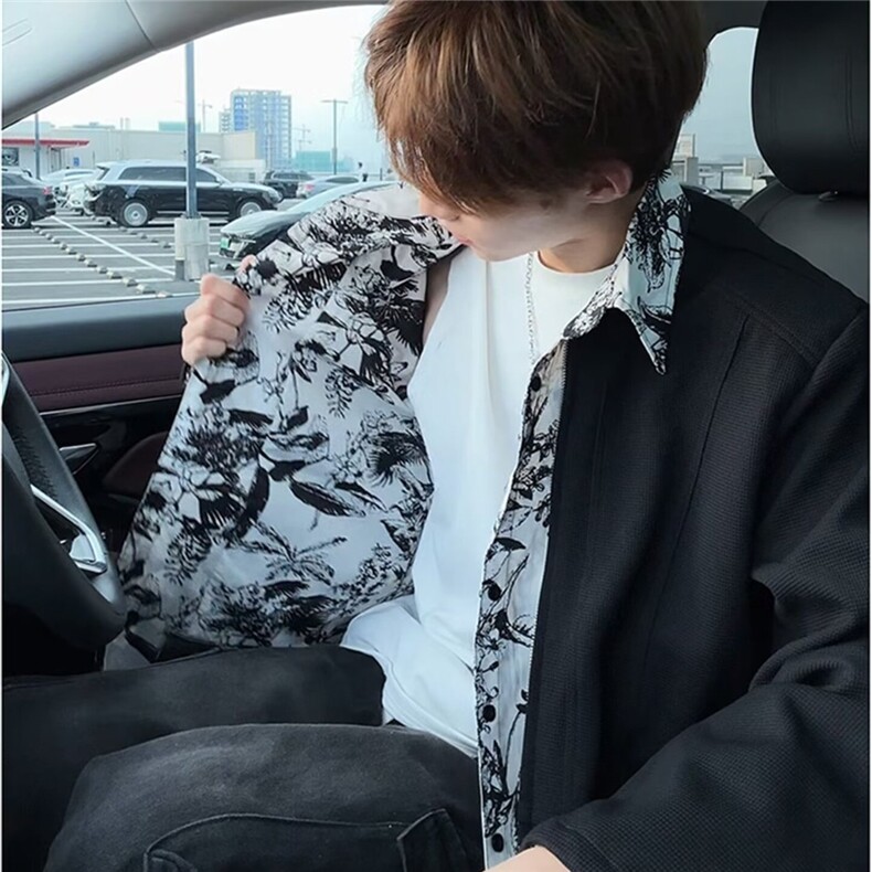 A159-P72美式复古工装2025春装新款男士外套情侣潮牌两面穿夹克,男装T恤,电商B323A