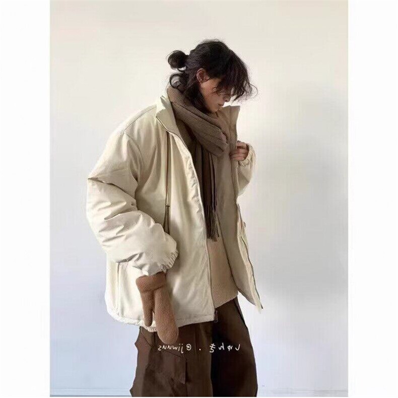F623P80长袖甜美流行立领拉链日系复古卡其色工装棉衣男女,男装棉衣,星座512-6