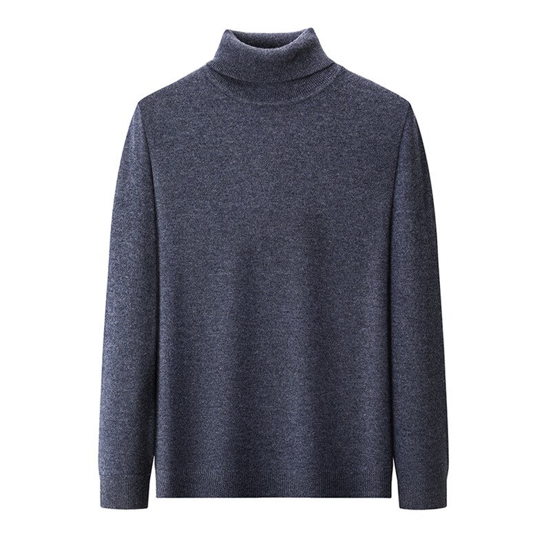 羊毛男士高领加厚羊毛衫冬季保暖纯色休闲粗针针织提花上衣,男装针织衫/毛衣,电商B212（原钱塘6029）
