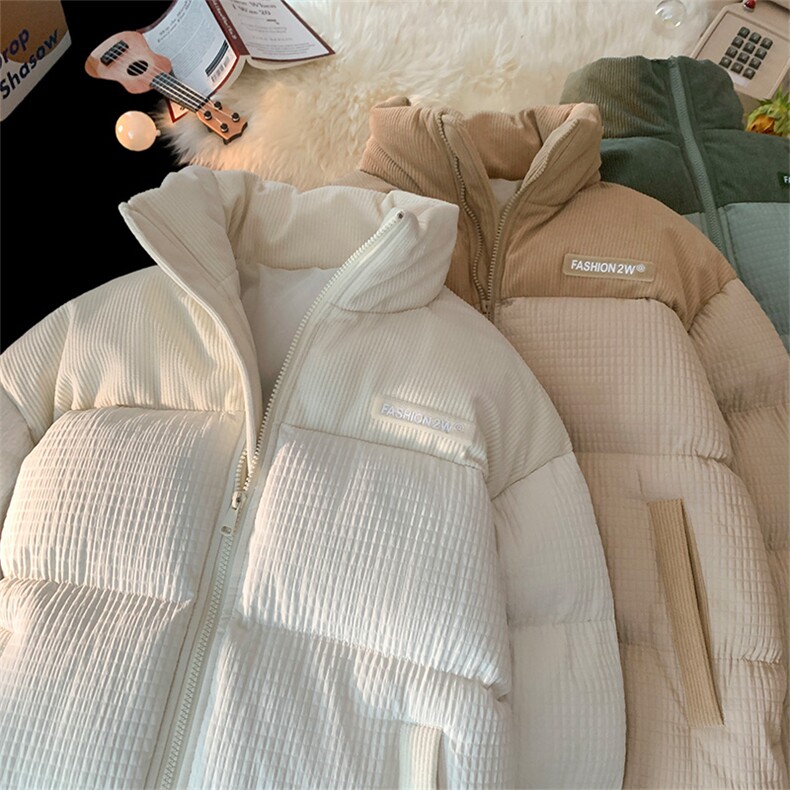 平铺新款潮牌棉袄外套玉米格加厚棉衣面包服 A436-0899-P80图片