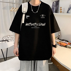 抖音得物二开现货220克夏装重磅美式高街宽松短袖t恤MT187，男装T恤，电商A486-1