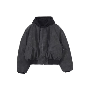 现货 美式宽松假两件飞行夹克棉服外套男JK03/P100图片