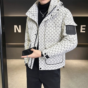 新做标50绒 男士皮羽绒服冬季2025新款连帽外套A313-9159-P225图片