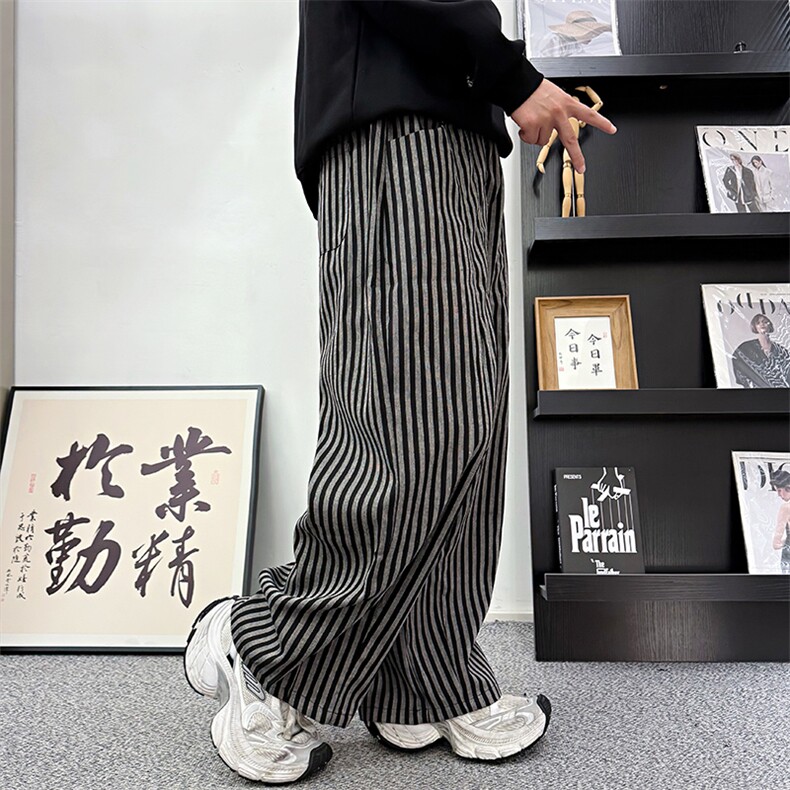 CK07/P68控98秋季中性风复古阔腿慵懒高街百搭休闲裤男女可穿图首,男装休闲裤,星座305B-1