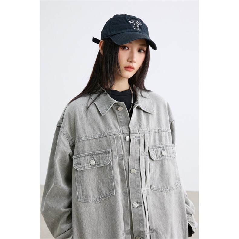 25新款抖音品质牛仔夹克中性风宽松韩版水洗外套N995/P98,男装工装外套,星座202-3