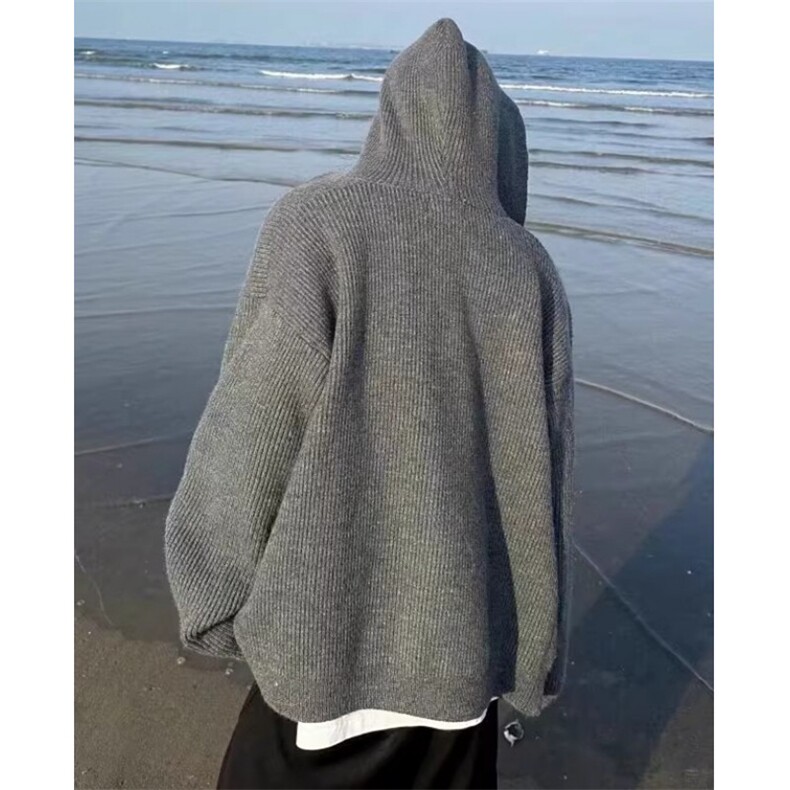 秋冬季cleanfit半拉链连帽毛衣男潮穿搭慵懒风针织外套ML108,男装针织衫/毛衣,星座1116A（原606A-3）