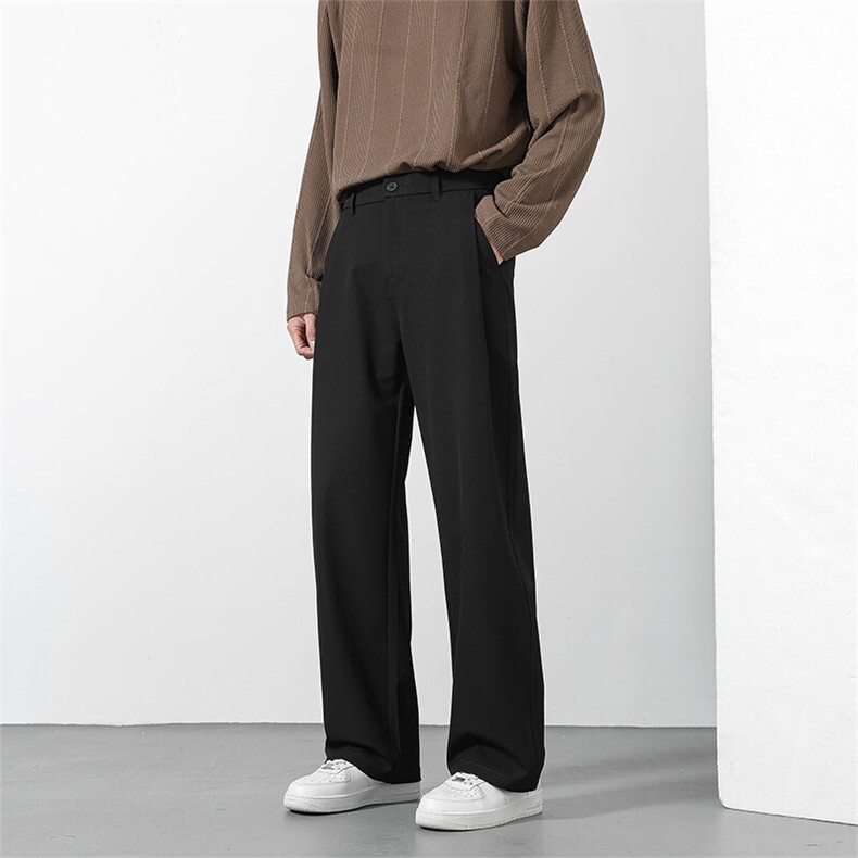 休闲西裤男士夏季薄款长裤子垂感宽松新款直筒西装裤K22248-P52，男装休闲裤，星座610（原A335）