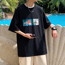 1港风印花情侣日系风潮大码M-5XL短袖T恤男DT7645P30控45，男装T恤，星座226-2