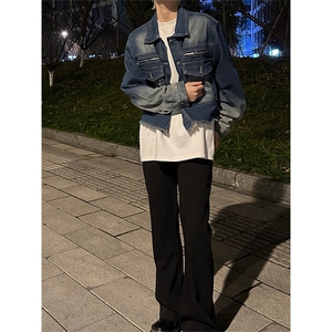 自家图，博主风cleanfit牛仔外套男美式复古水洗夹克NZJK003-P138图片