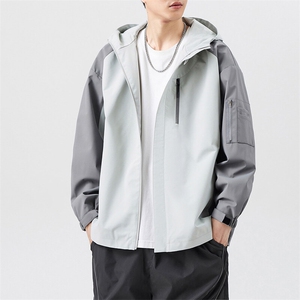 秋季宽松夹克男撞色冲锋衣外套DSA157B-JK7839-P70图片