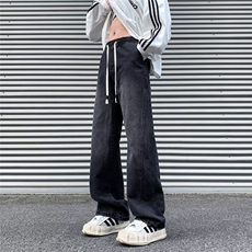 美式高街牛仔裤男女潮牌个性显高休闲裤N1074/P46，男装牛仔裤，电商D202-1