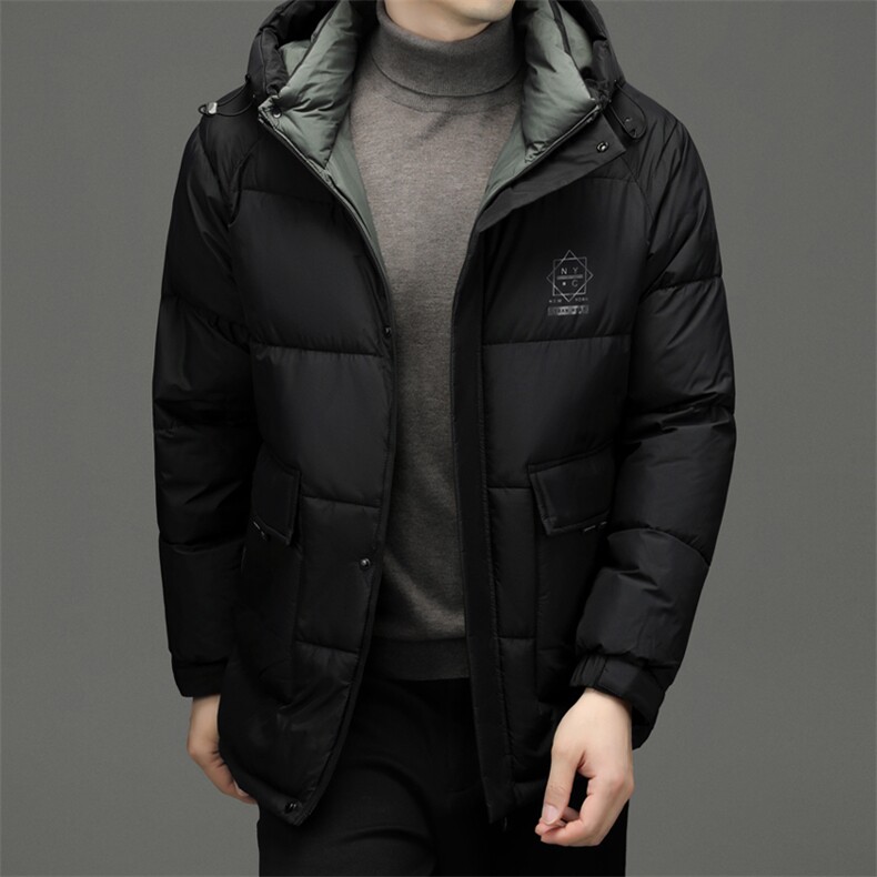 BN68801钱塘2020-2中年男士商务休闲百搭简约帽子冬季羽绒服P92,男装棉衣,钱塘207-2
