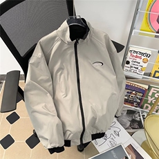 美式潮牌三条杠夹克秋冬季宽松复古两面穿情侣外套W9323/P70，男装夹克，星座506B