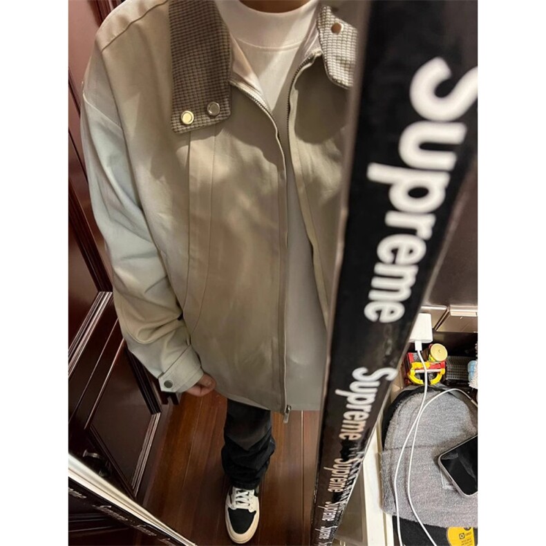 【有货】cleanfit痞帅高级感玉米格外套翻领工装夹克8252HH-特P65,男装夹克,星座1007（原301D）
