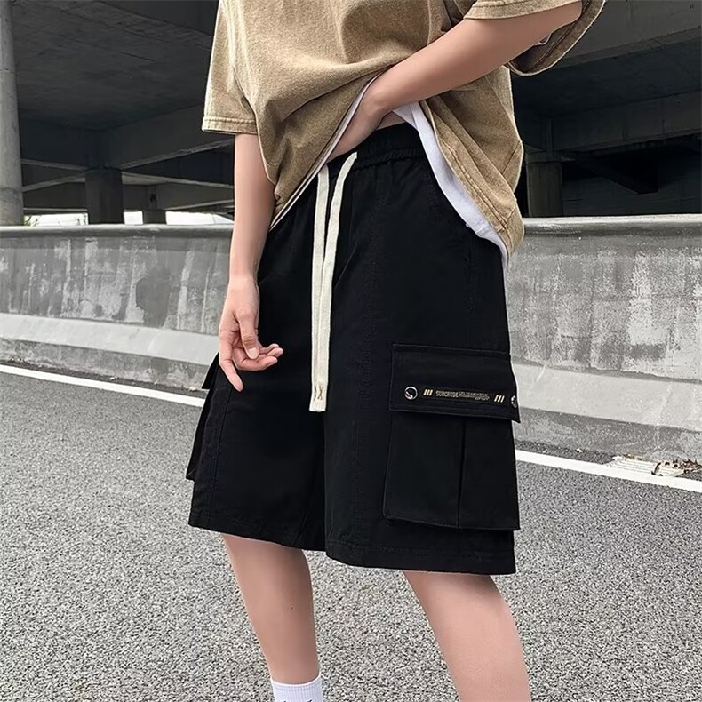 23夏季新款拼接工装裤抖音品质宽松休闲短裤DK63-P36图片