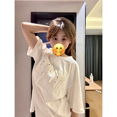 万针全刺绣工艺抖音得物高品质260克重磅纯棉双纱美式高街短袖T恤，男装T恤，电商A486