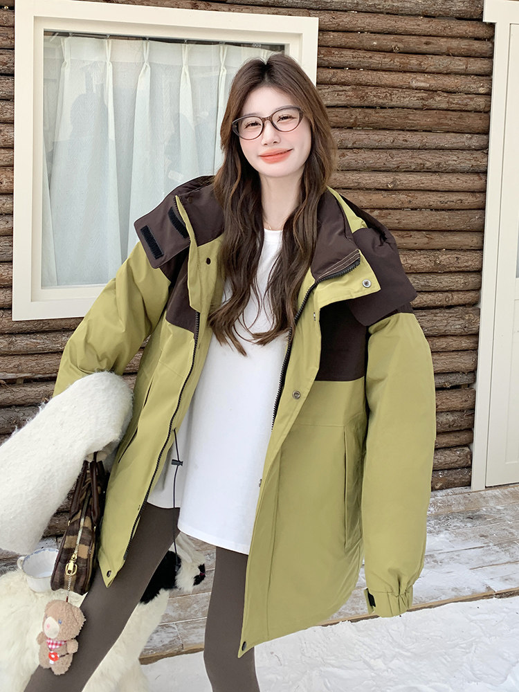 新款现货，羽绒冲锋衣B081-8745-P295-K438,女装派克服,浙宝276（原081）