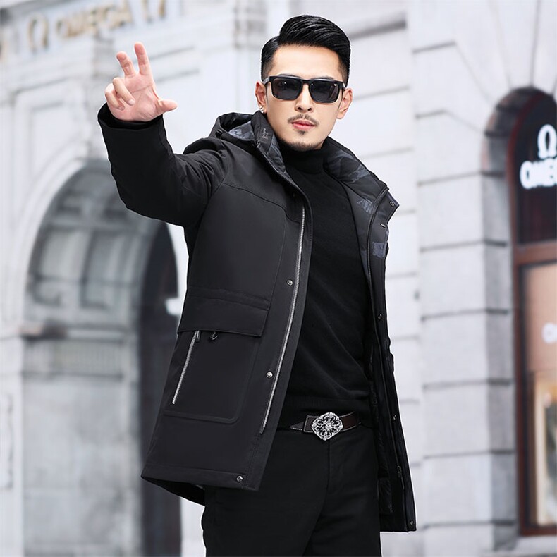 羽绒服男连帽冬季厚款外套时尚百搭潮流休闲保暖KCN21016-81-P295,男装羽绒服,电商B212（原钱塘6029）