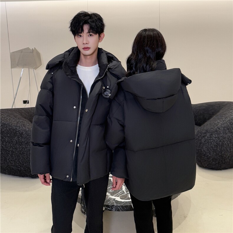 现货韩版大鹅情侣装羽绒服男女款青年学生243克90绒羽绒外套,男装羽绒服,钱塘723