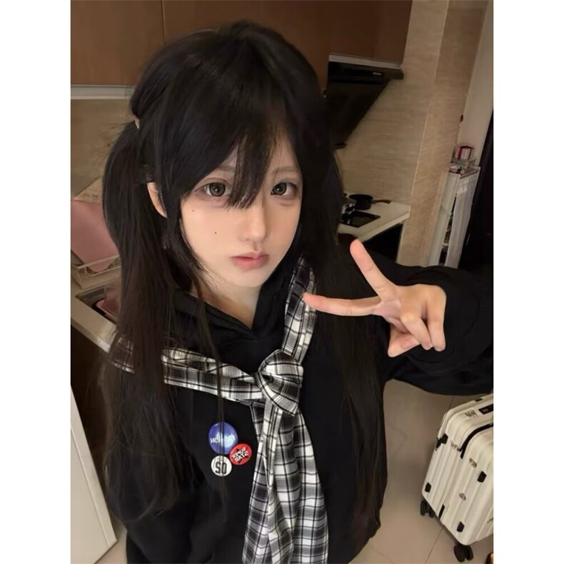 男女美式复古连帽卫衣宽松情侣休闲运动上衣外套潮图片