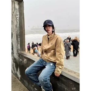藏青色刺绣外套男春秋2025年新款高级感哈灵顿夹克潮牌休闲棒球服图片