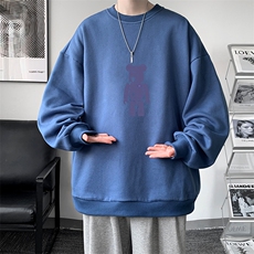 圆领卫衣男大码加厚加绒长袖t恤男S6242-P28加绒款-P33，男装卫衣，电商A040