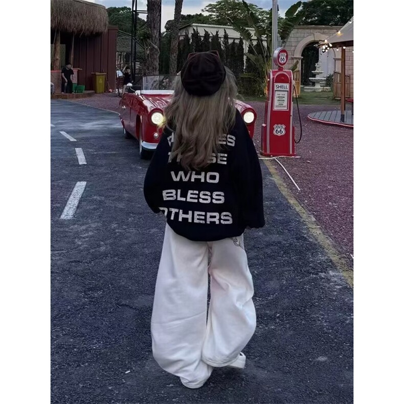 牛仔裤女潮流街舞街头滑板高街时尚个性潮涂鸦新款嘻哈,男装牛仔裤,星座506A