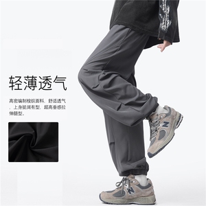 直播夏季装伞兵裤中性风学生运动裤宽松束脚休闲裤K10087-P22图片