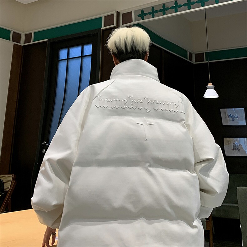 冬季PU皮鳄鱼纹羽绒棉衣立领皮服男外套M1602P100直播,男装棉衣,星座1904A-1