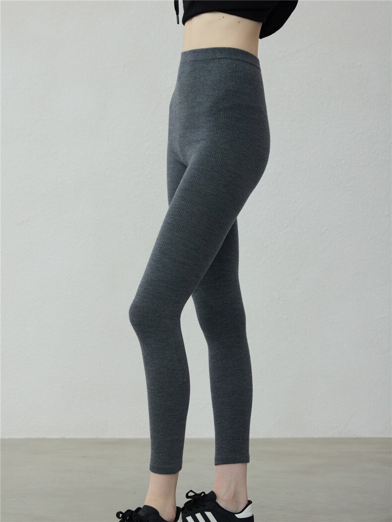 2025年秋季时尚百搭通勤休闲抽条打底裤，女装打底裤，美杜莎羊绒