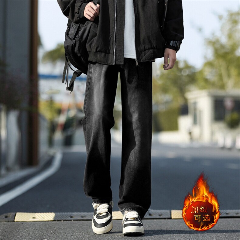美式复古休闲裤子男潮牌宽松直筒阔腿裤K870特批40加绒特批50,男装休闲裤,星座718-1
