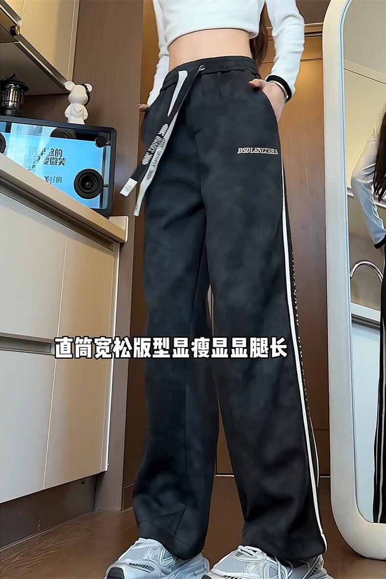 秋冬脏脏裤织带刺绣休闲长裤美式直筒裤CK36特P45M-5XL控78,男装休闲裤,电商B325