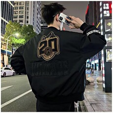 重工时尚刺绣字母外套男士春秋新款百搭美式夹克棒球服HHL81P68，男装夹克，星座1013-5